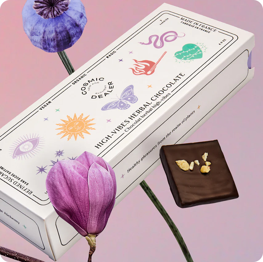 Produits BOITE DE 7 CHOCOLATS CHAKRAS Cosmic Dealer